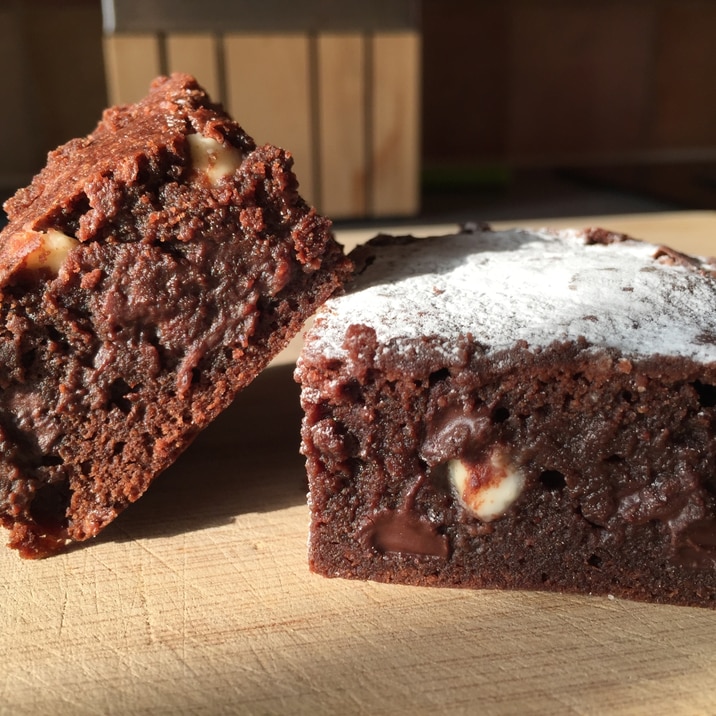 チョコ好きさんのための超濃厚チョコレートブラウニー レシピ 作り方 By てふてふ 楽天レシピ